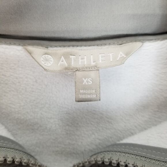 Athleta Zip Up Hooded Jacket Gray XS - Picture 6 of 7